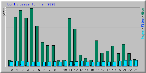 Hourly usage for May 2020